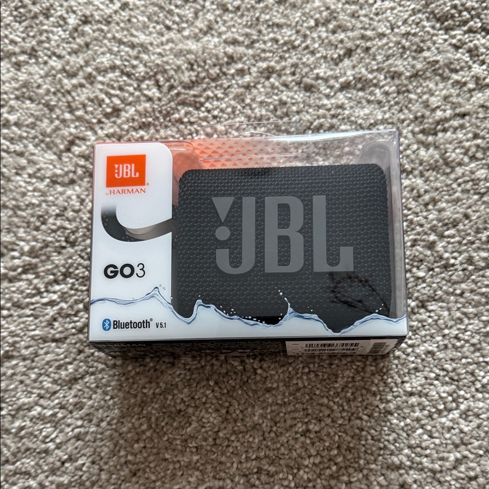 JBL GO3 Bluetooth Speaker - Black and Orange